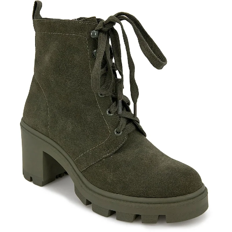 Lightweight boots for daily walks-Splendid Womens Mady Leather Block Heel Combat & Lace-up Boots