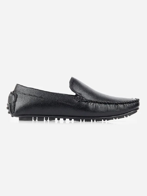 Loafers with reliable support -Men's Black Casual Loafer  (IX4101)