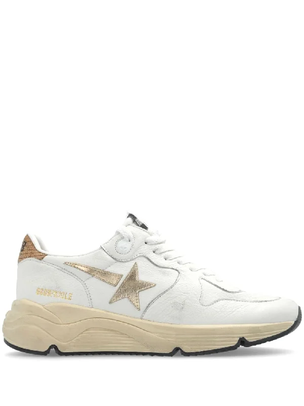 Athletic shoes for athletes with bunions -GOLDEN GOOSE Distressed Leather Star Patch Sneakers (FW24)