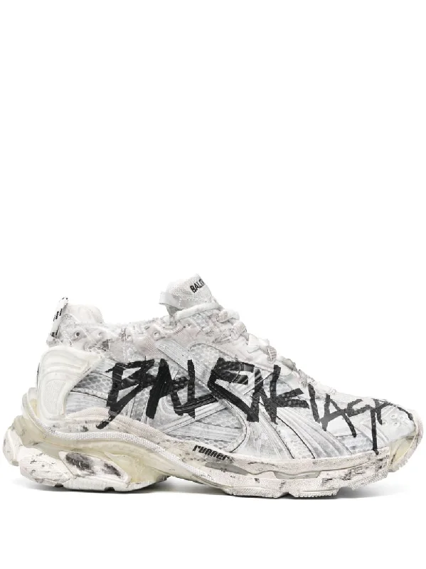 Athletic shoes for muddy running trails -BALENCIAGA Graffiti Runner Sneakers for Men