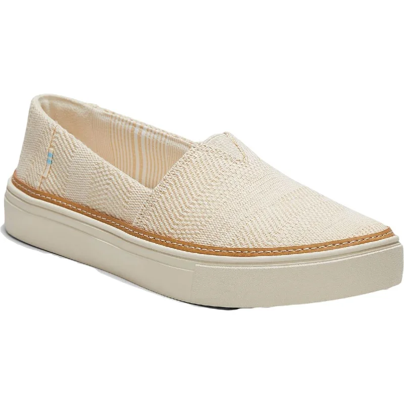 Athletic shoes for runners with arch relief -Toms Womens Parker Woven Slip On Slip-On Sneakers