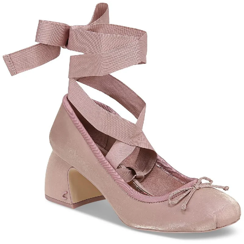 Waterproof sandals for beach walks-Circus by Sam Edelman Womens Della Satin Bow Mary Jane Heels