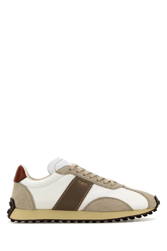 Athletic shoes for indoor gym workouts -TOD'S Men's Premium Leather and Suede Sneakers