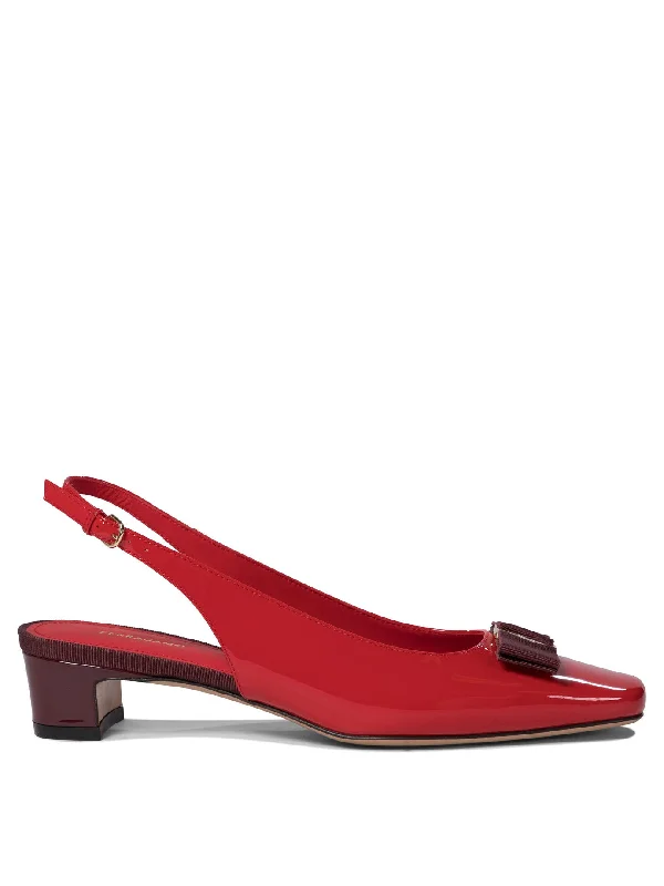 High heels with durable leather -high heels with stylish ankle strap-Ferragamo Heeled Pumps for Women - SS25 Collection