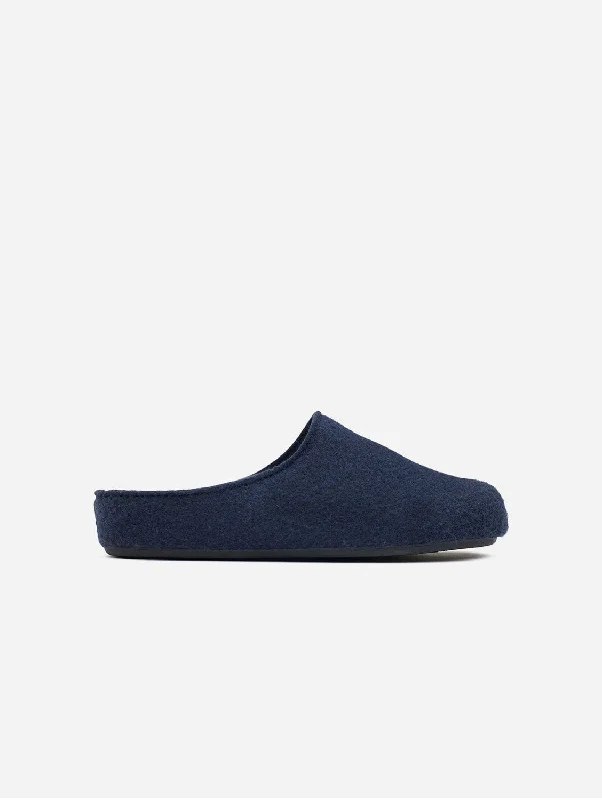 modern slippers bold-Date Women's Vegan Mule Slippers | Navy