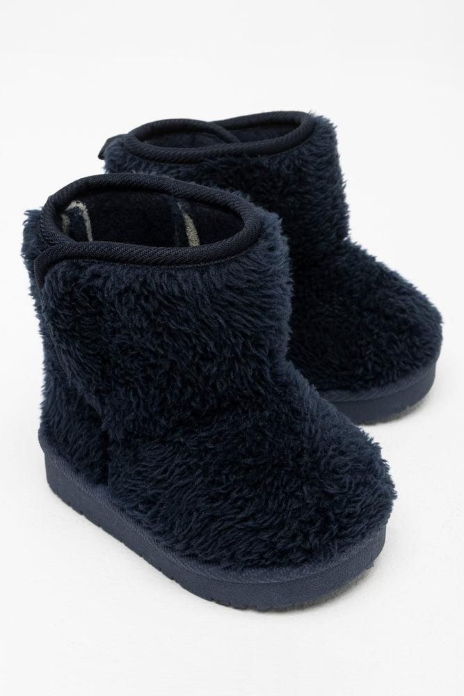 charm slippers cozy-Sherpa Slipper Navy