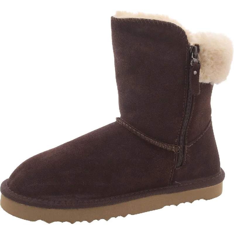 Insulated boots for winter walks-Style & Co. Womens   Suede Cold Weather Shearling Boots