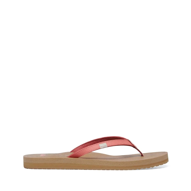 Fashionable sandals for warm nights-Women's Shoes Sanuk YOGA JOY Flip Flop Toe Post Sandals SWS10275 BURNT CORAL