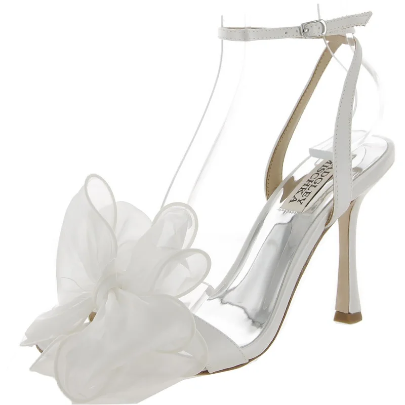 High heels for women with knee relief -high heels for everyday wear-Badgley Mischka Womens Nessie Leather Bow Pumps