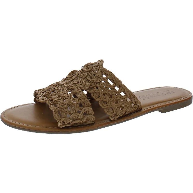 Affordable sandals for sunny trips-Journee Collection Womens Laceless Woven Slide Sandals