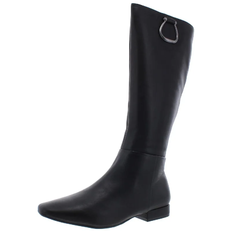 Classic black leather boots-Naturalizer Womens Carella Leather Block Heel Knee-High Boots