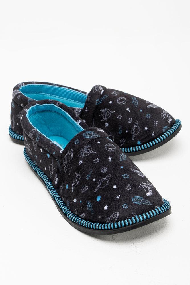 vibe slippers silver-Space Slipper Black