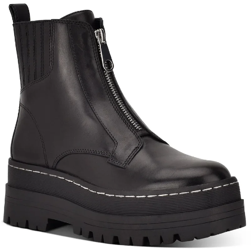 Waterproof boots for marshlands-Marc Fisher LTD Womens Prisco Leather Platforms Combat & Lace-up Boots