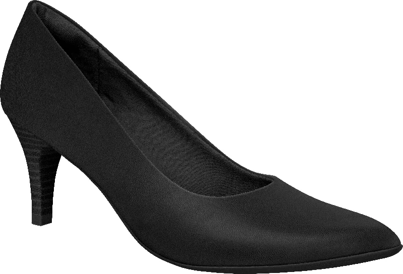 High heels with padded comfort -high heels with breathable material-Elegant Piccadilly 745035 Women's Business Classic High Heels in Black