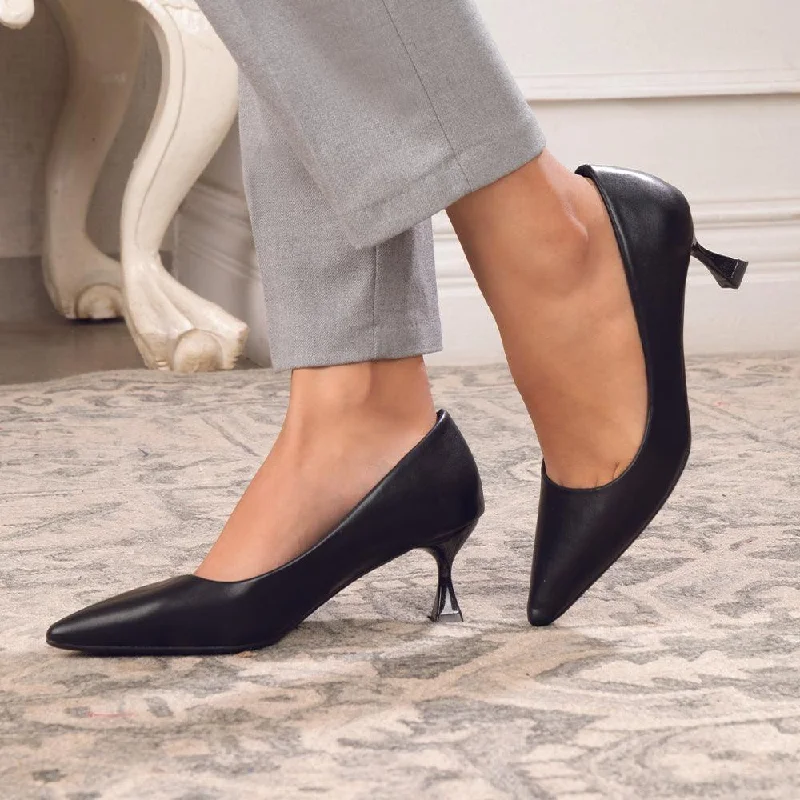 High heels with energy-absorbing heels -high heels for chic office wear-The Bre Black Women's Dress Pumps Tresmode