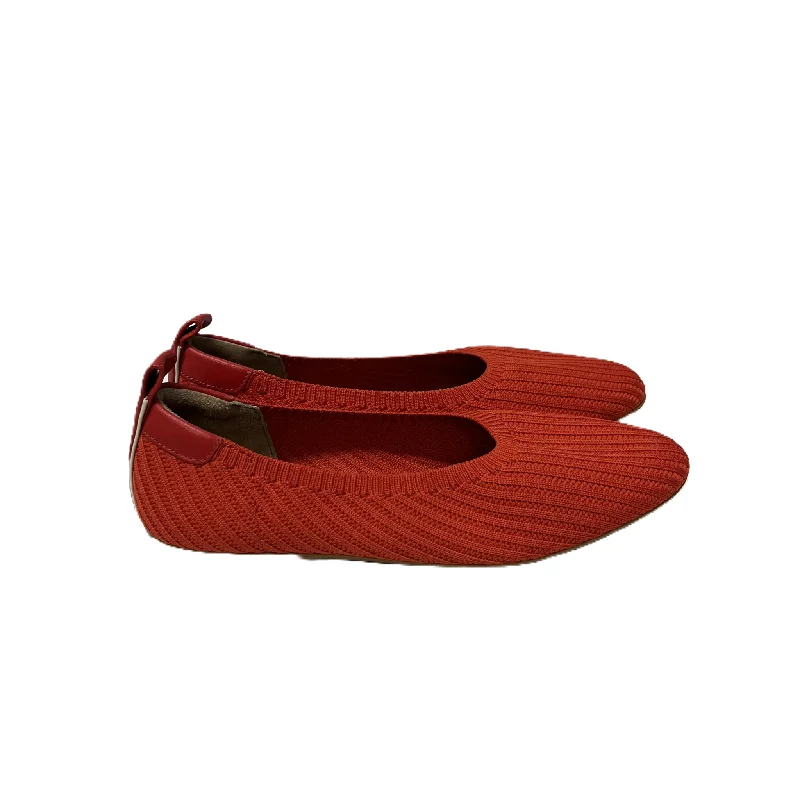 flats with trendy design-Shoes Flats By Everlane In Red, Size: 5.5