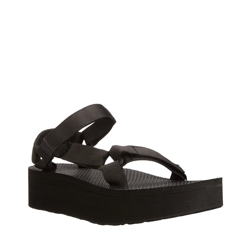 Affordable sandals for summer kids-Women's Shoes Teva FLATFORM UNIVERSAL Strappy Sandals 1008844 BLACK