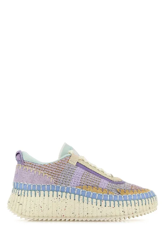 Athletic shoes with slip-proof designs -CHLOE Multicolored Recycled Fabric Sneaker for Women