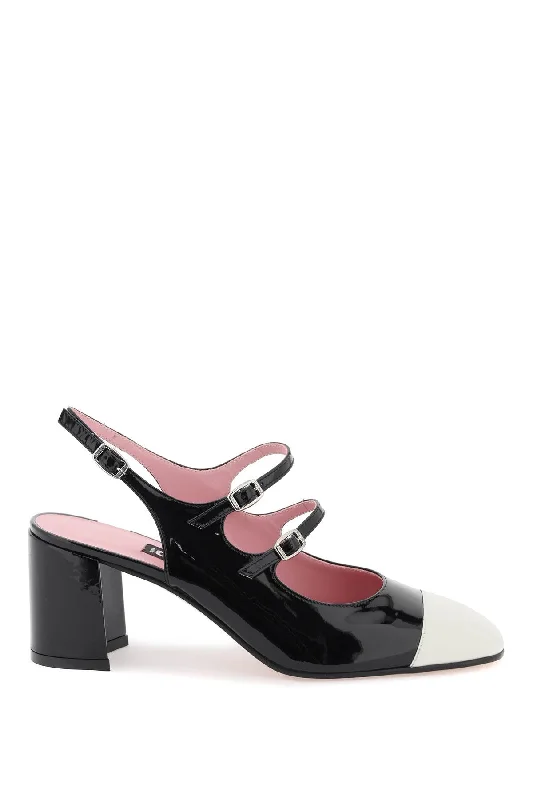 Affordable high heels under 30 dollars -high heels for fashion-conscious women-Carel Patent Leather Papaya Slingback Mary Jane