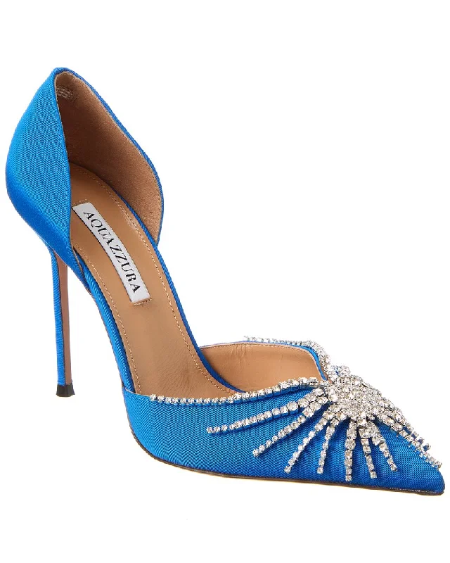 High heels for women with knee relief -high heels with modern flair-Aquazzura Sunshine 105 Grosgrain Pump