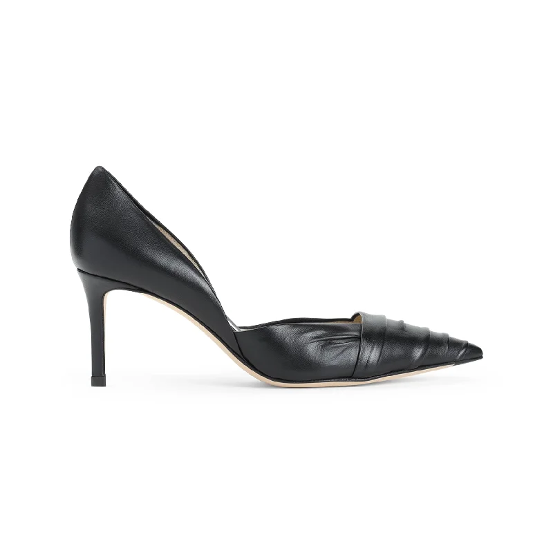 High heels with anti-slip heel tips -high heels for fashion-forward events-GIORGIO ARMANI Lamb Leather Pumps with 7cm Heel Height