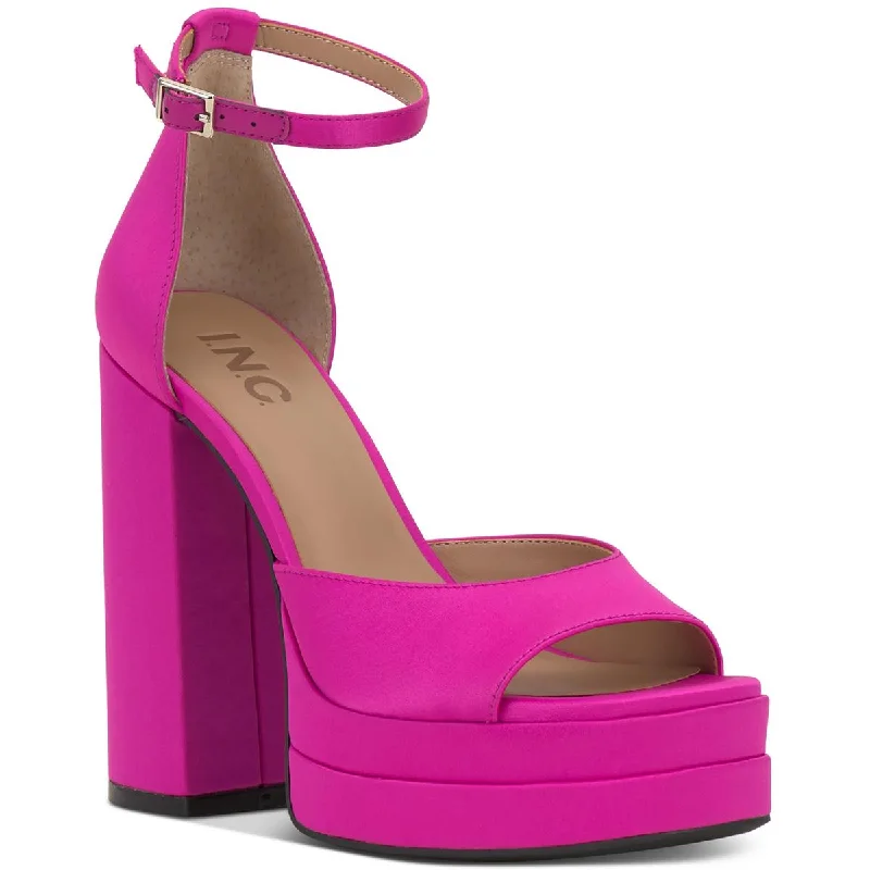 High heels for high-impact night events -high heels for brunch-Steve Madden Womens Satin Ankle Strap Pumps