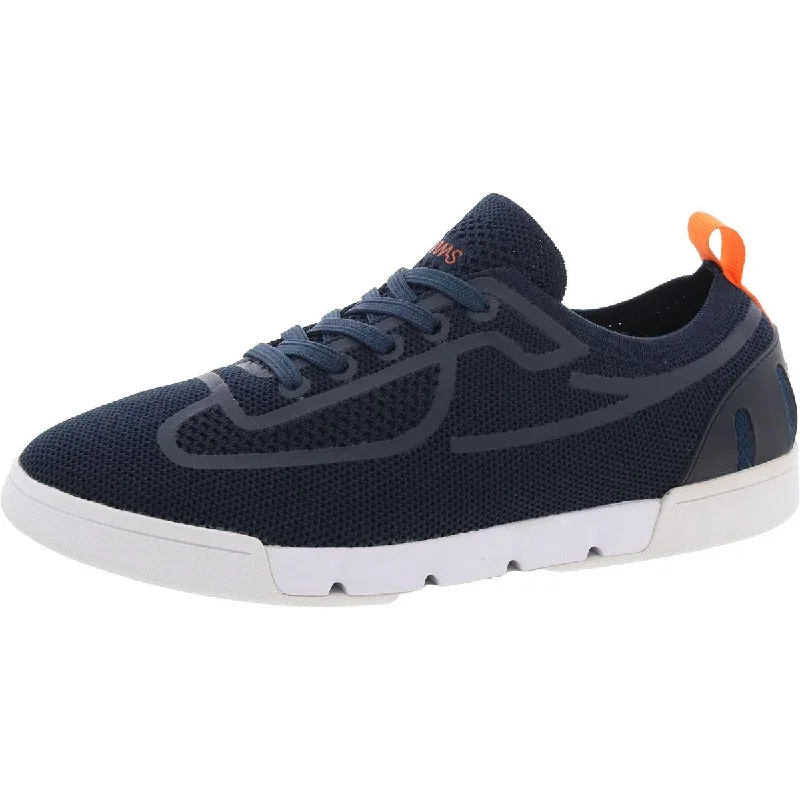 Athletic shoes with cushioned designs -Swims Mens Knit Lace-Up Casual And Fashion Sneakers