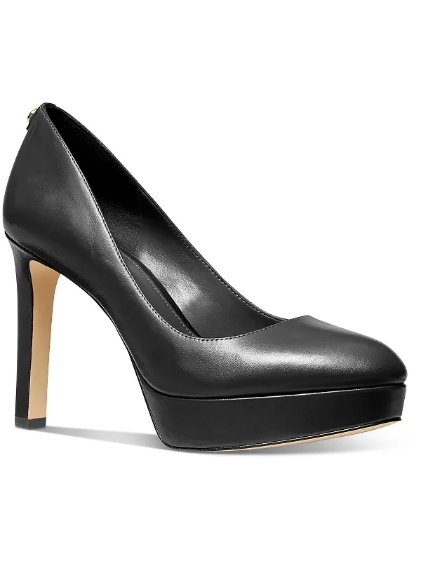 High heels with cushioned footbeds -high heels for chic evening attire-Chantal Womens Leather Slip On Platform Heels