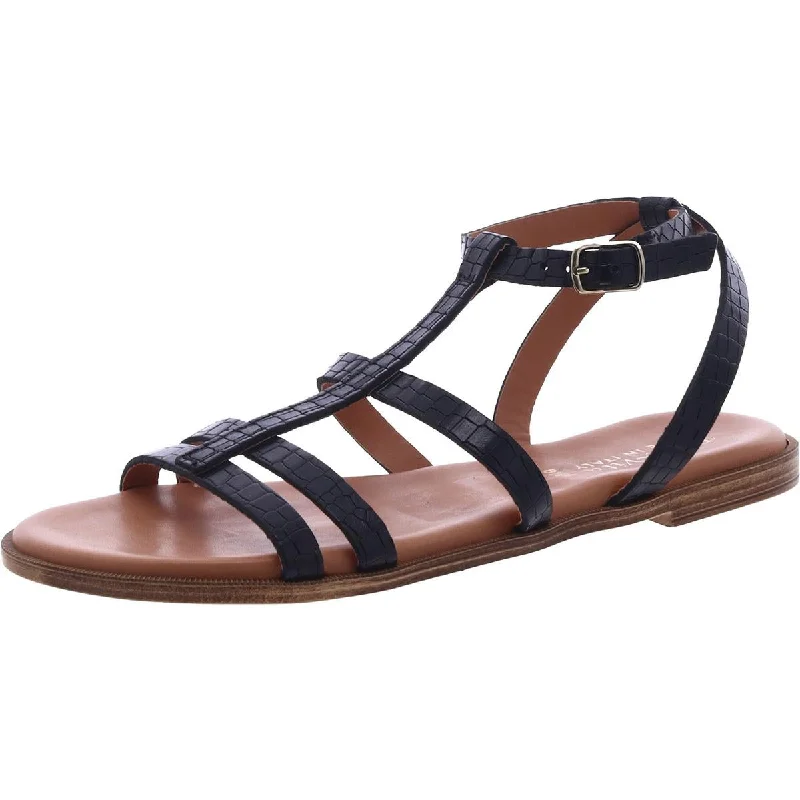 Non-slip sandals for pool decks-Bella Vita Womens Leather Caged Strappy Sandals