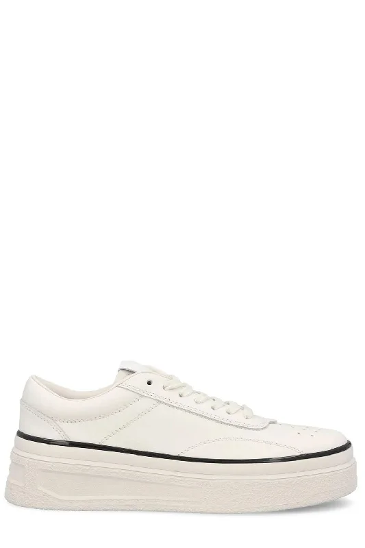 Athletic shoes for athletes with heel relief -JIL SANDER Elevated Platform Sneaker for Women