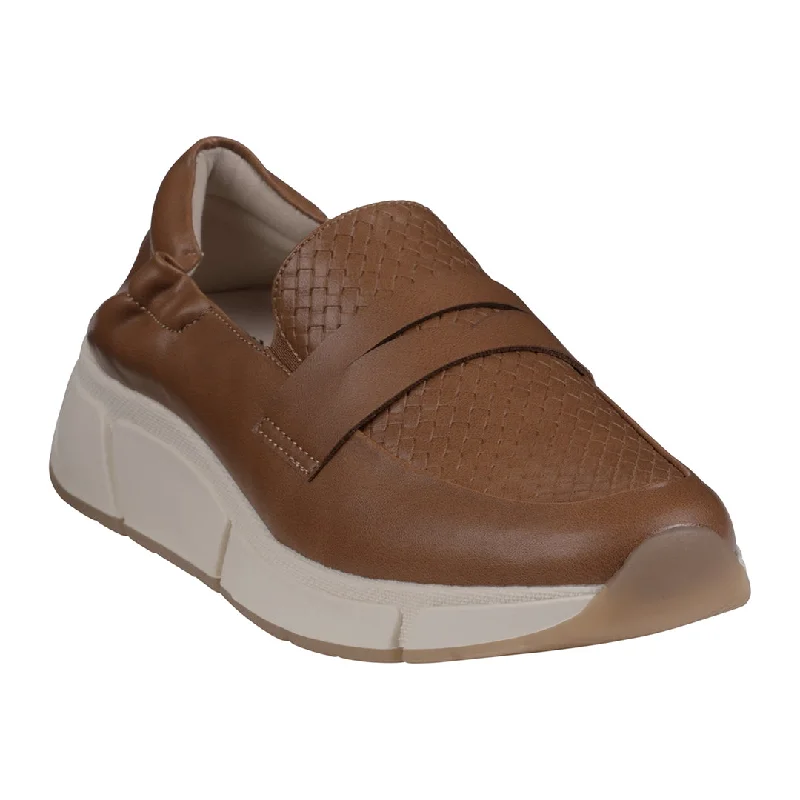 Athletic shoes with plush cushioning -Adina Camel Penny Sneakers