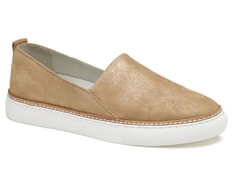 Athletic shoes with stylish colorways -Johnston & Murphy: Callie Slip On in Gold