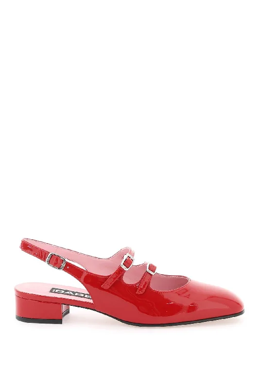 Classic high heels for timeless looks -comfortable high heels for all-day comfort-Carel Patent Leather Pêche Slingback Mary Jane