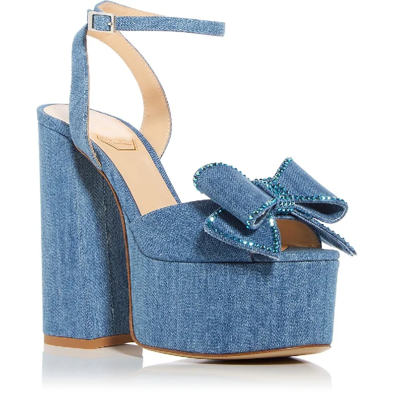 High heels for long night events -high heels with unique embellishments-Nalebe by Amina Means Womens Upendi Platform Bow Pumps