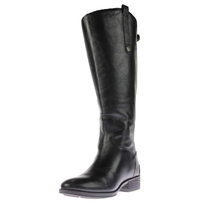 Best boots for ankle injuries-Sam Edelman Womens Penny 2 Leather Wide Calf Riding Boots