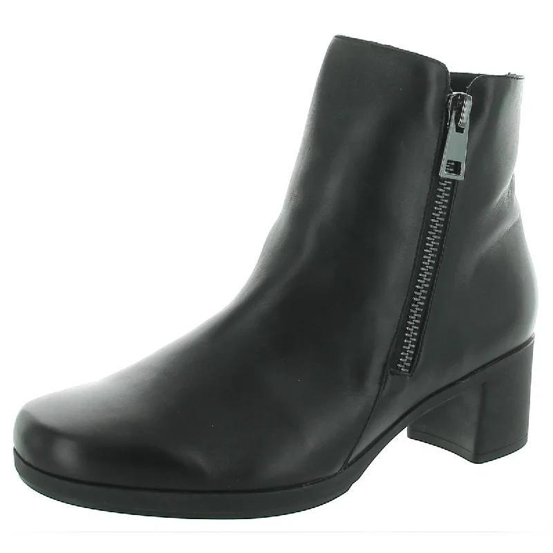 Warm boots for winter nights-Munro Womens Devon Leather Block Heel Boot