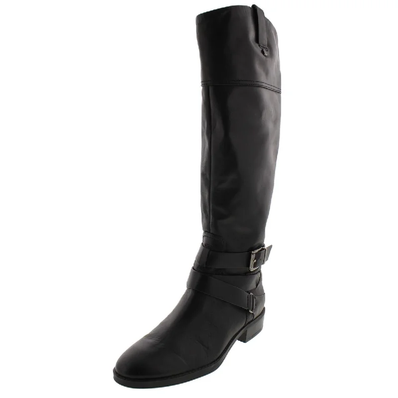 Lightweight boots for summer hiking-Vince Camuto Womens Pazell Leather Riding Knee-High Boots