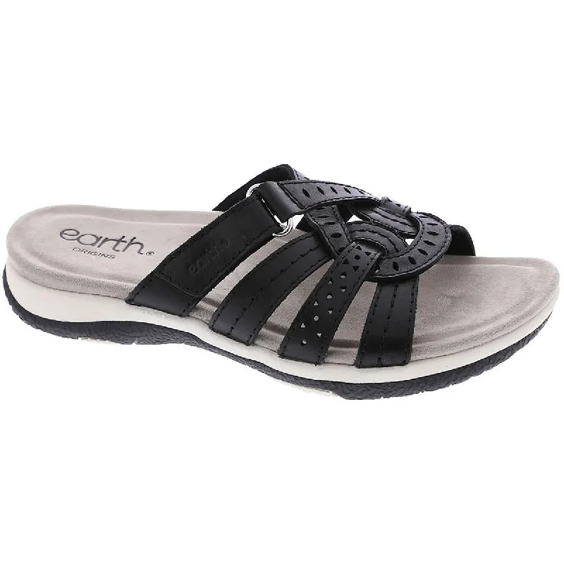 Premium sandals for sunny vacations-Earth Origins Womens Sassoni Leather Slide Sandals