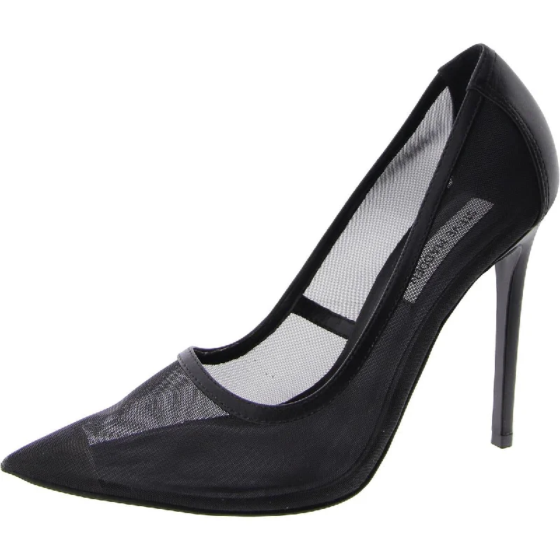 High heels for women with shin relief -high heels for office wear-Virtue Womens Mesh Pointed Toe Pumps