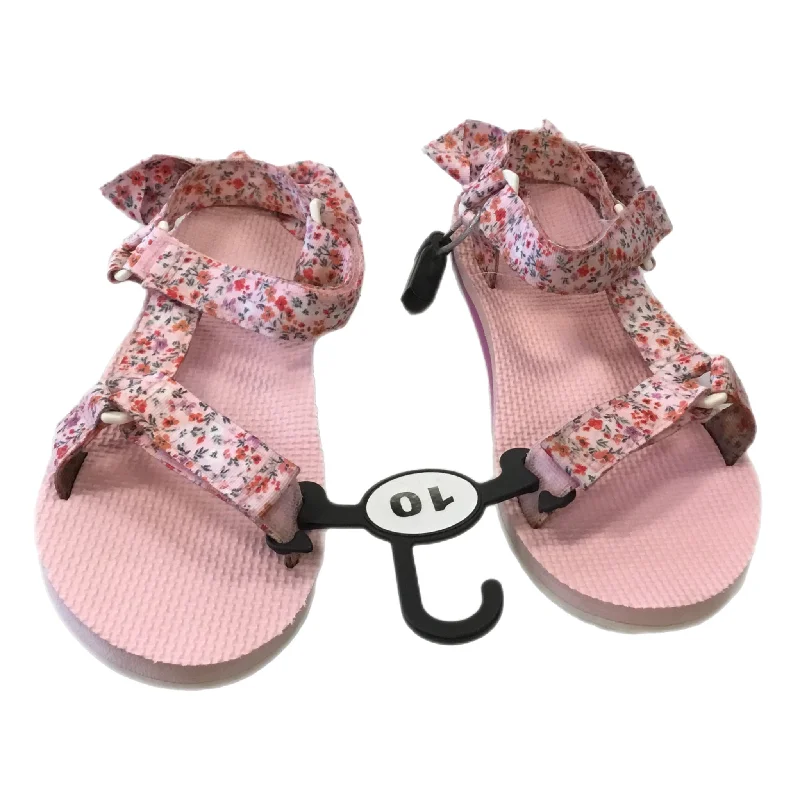 flats with high-fashion details-Shoes Flats Mule & Slide By Clothes Mentor In Pink, Size: 10