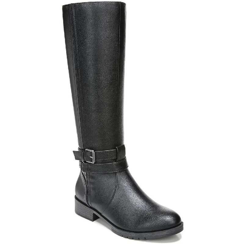 Waterproof boots for snowy hikes-Naturalizer Womens Reid Solid Buckle Knee-High Boots