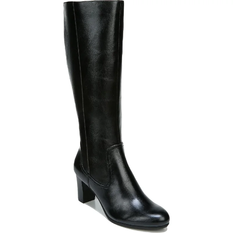 LifeStride Womens MIssy Faux Leather Medium Heel Knee-High Boots