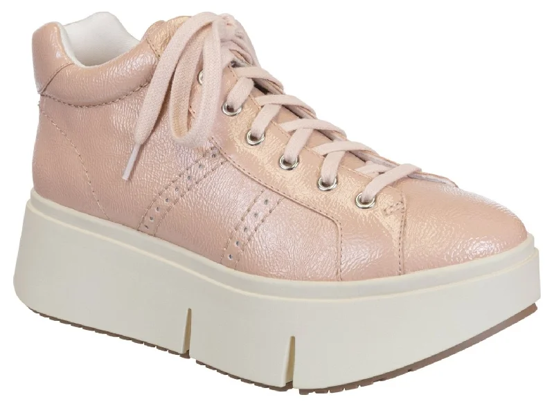 Athletic shoes for obstacle course races -Naked Feet: ESSEX in ROSETTE Platform High Top Sneakers