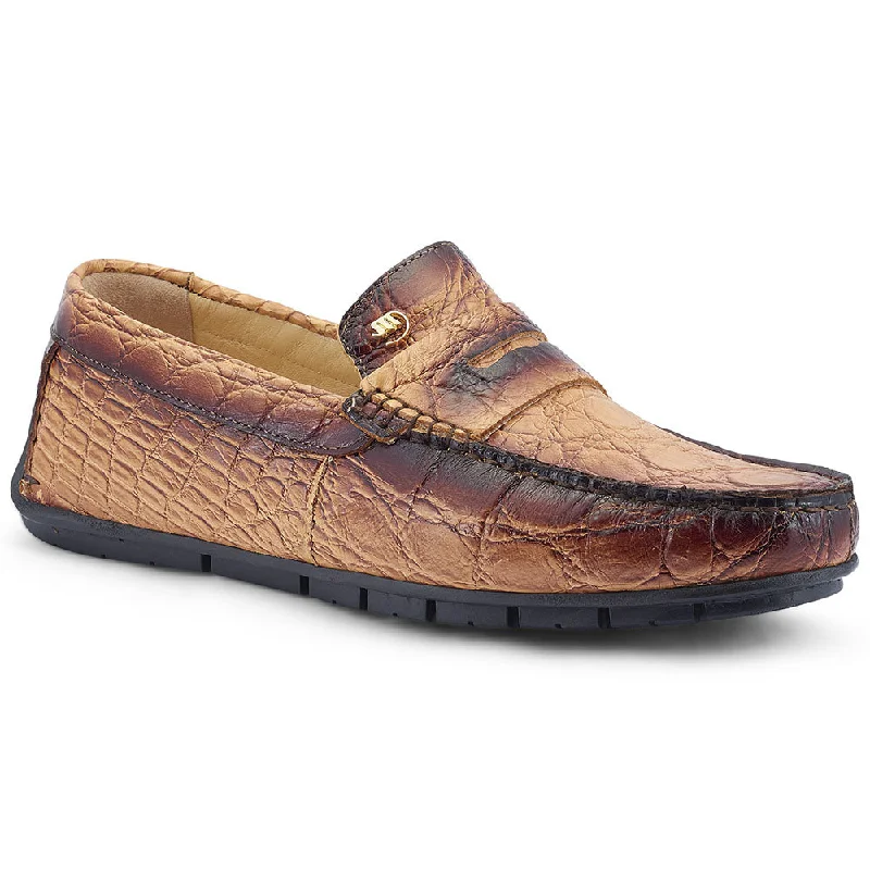 Stylish loafers for date night -Mauri 3517/1 Dune / Gold Alligator Sprinter Driving Loafers