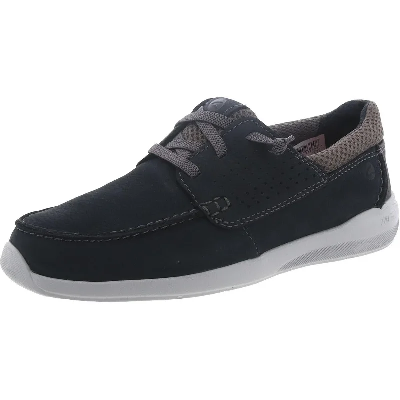 Athletic shoes with bold textures -Clarks Mens Gorwin Moc Leather Slip On Casual And Fashion Sneakers