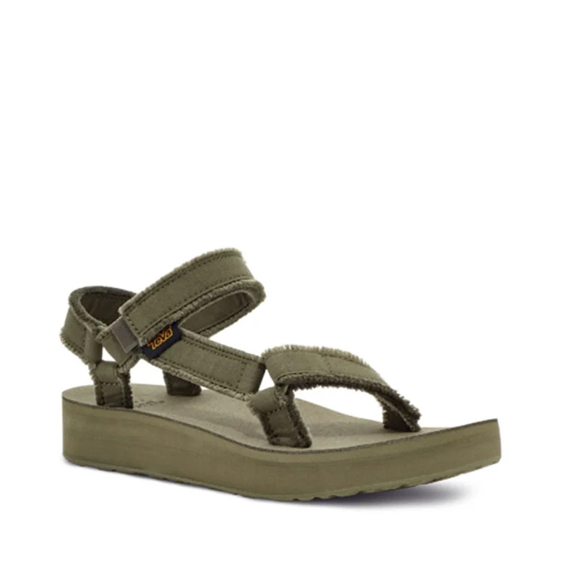 Lightweight sandals for city trails-Women's Shoes Teva MIDFORM UNIVERSAL CANVAS Strappy Sandals 1127570 OLIVE