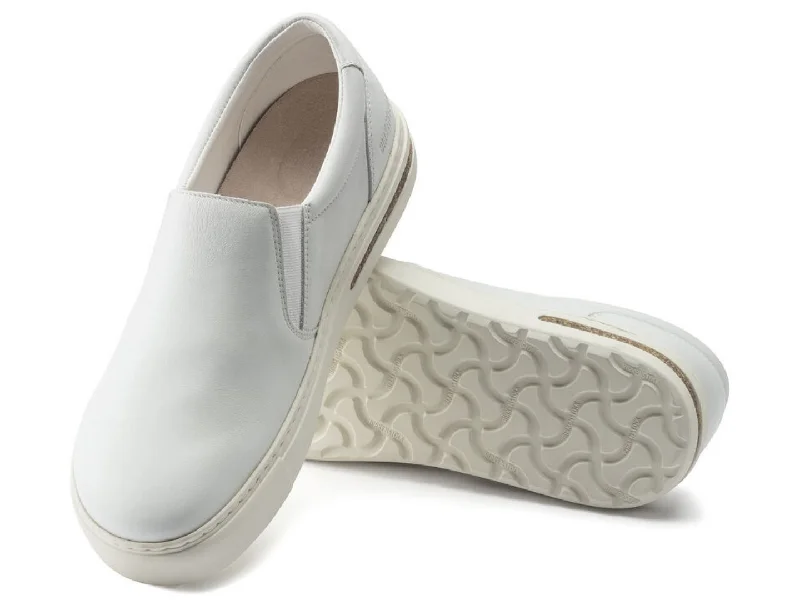 Athletic shoes with trendy overlays -Birkenstock: Oswego in White