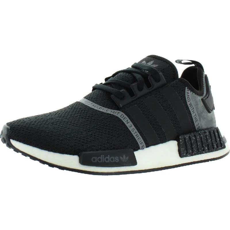 Athletic shoes with bold designs -Adidas Mens NMD R1 Athleisure Lace-Up Sneakers