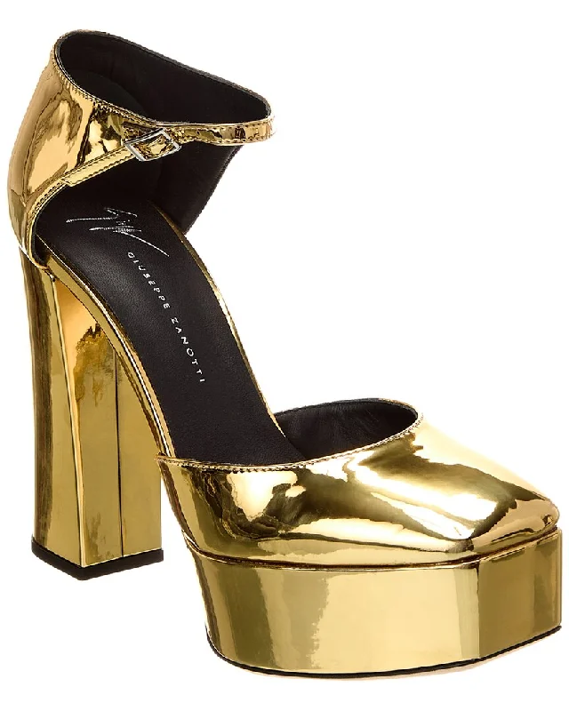 High heels with cushioned patterns -high heels for dancing-Giuseppe Zanotti Newyork 80 Platform Pump