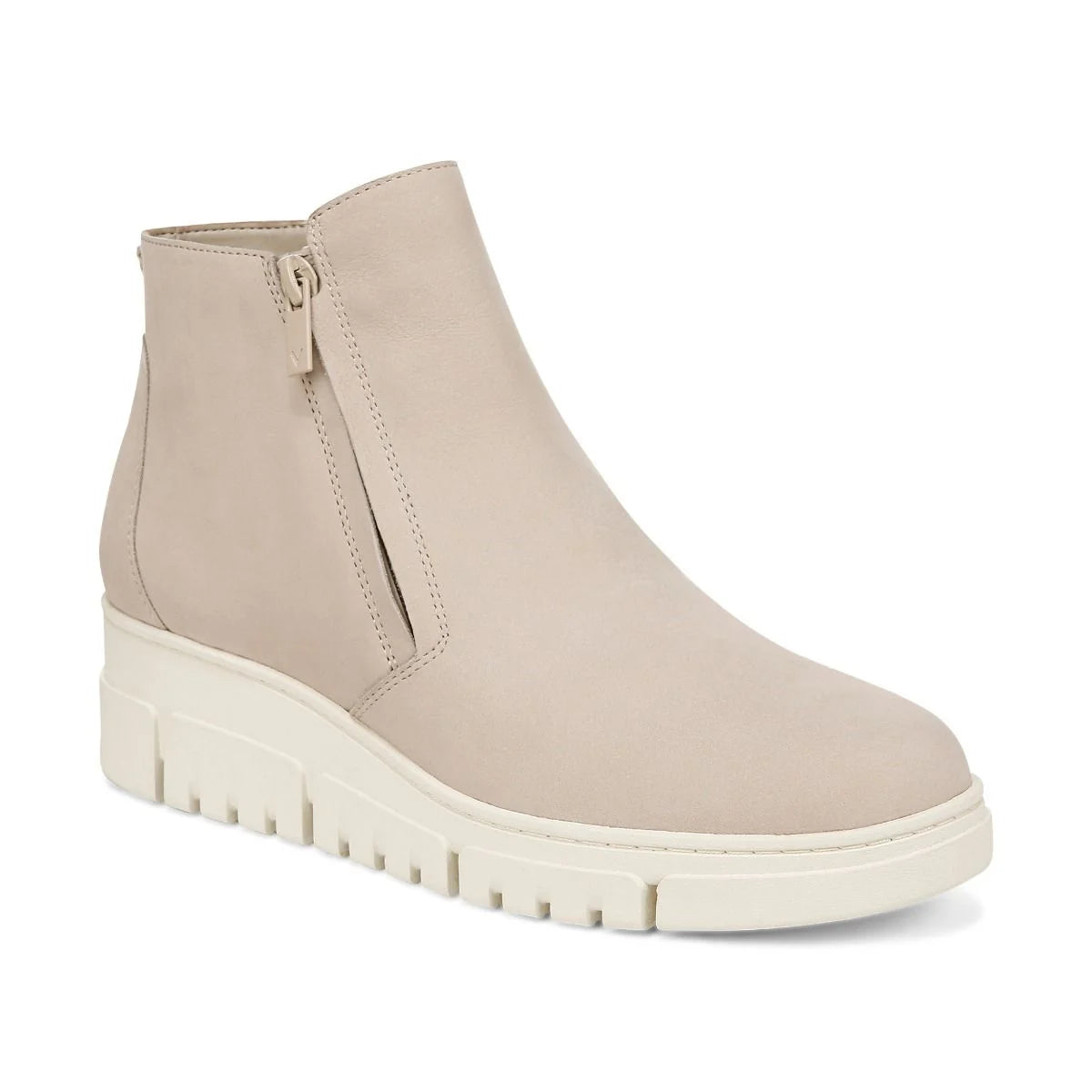 Comfortable boots for outdoor jobs-Vionic Uptown Sur Ankle Boot Oatmeal Suede Women's